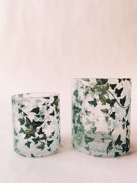 Lysglass eføy 9x10 cm