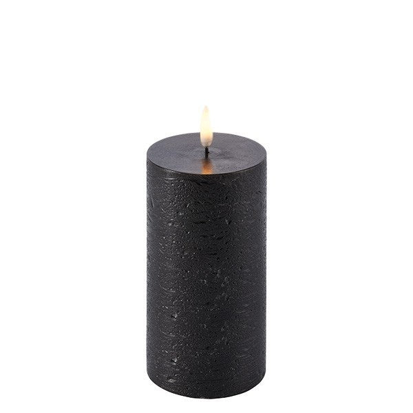 LED Pillar Candle Forest Black 7.8x15.2 cm