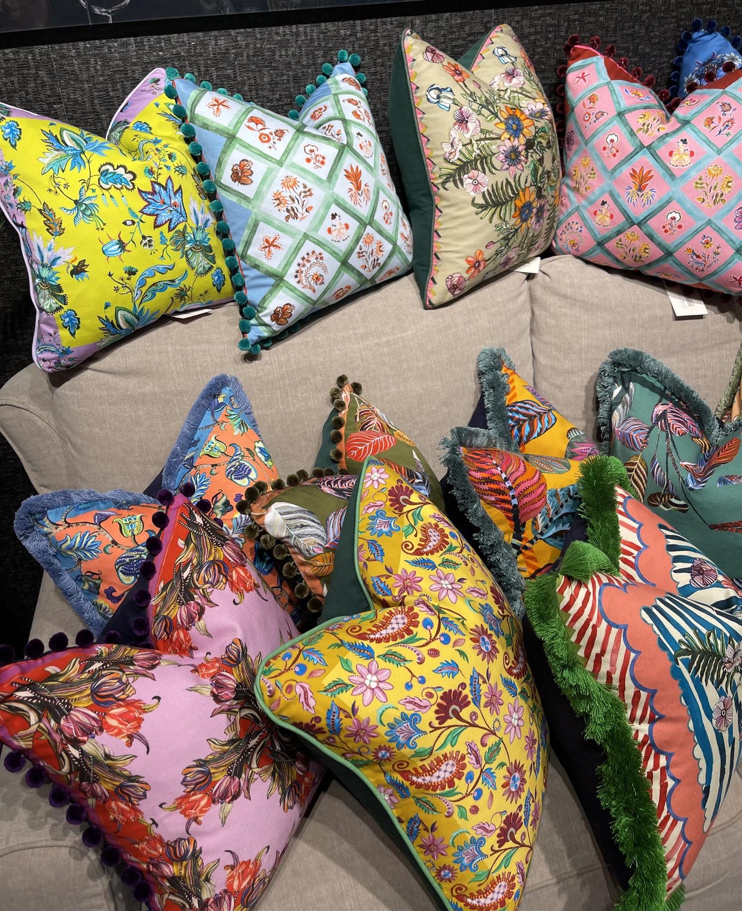 Putetrekk Tulipa mauve & red 45x45 cm