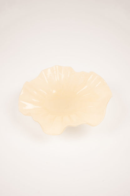 Loa skål på fot vanilje 22 cm