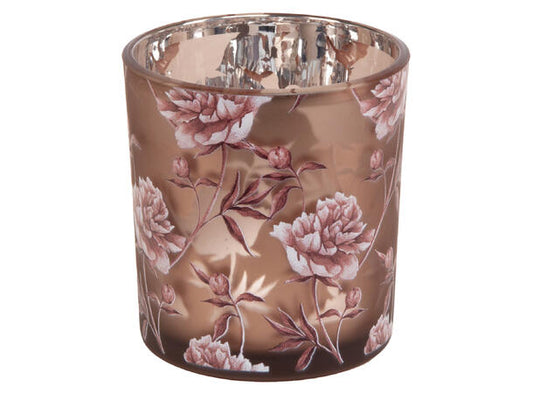 Lysglass peon rosa 7,3x8 cm