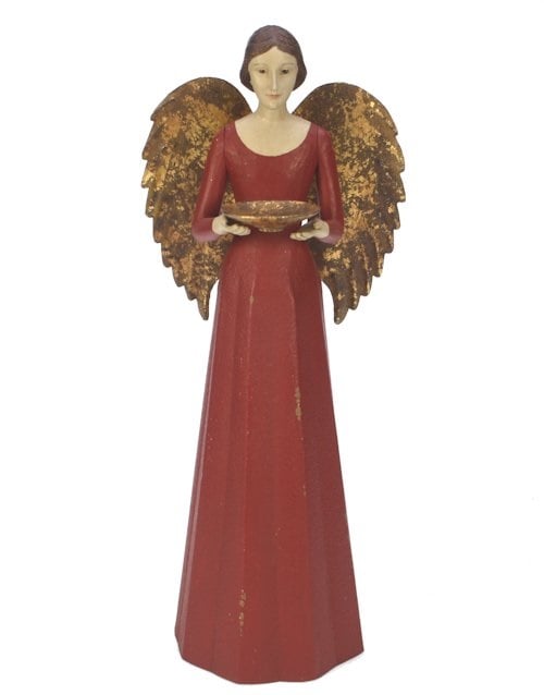 Tealight holder angel Red 36 cm