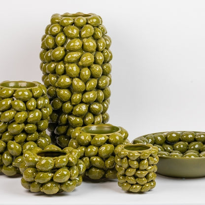 Vase with lemons yellow 36 cm