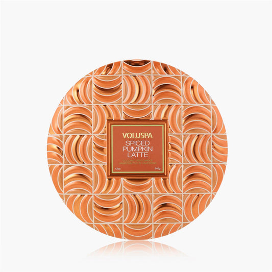 Spiced Pumpkin Latte 3-Wick Tin Candle 40 Hours