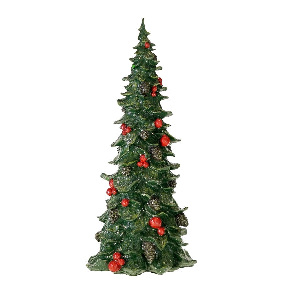 Juletre med røde bær 21 cm