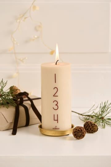 Kalenderlys 1-4 m/brune tall