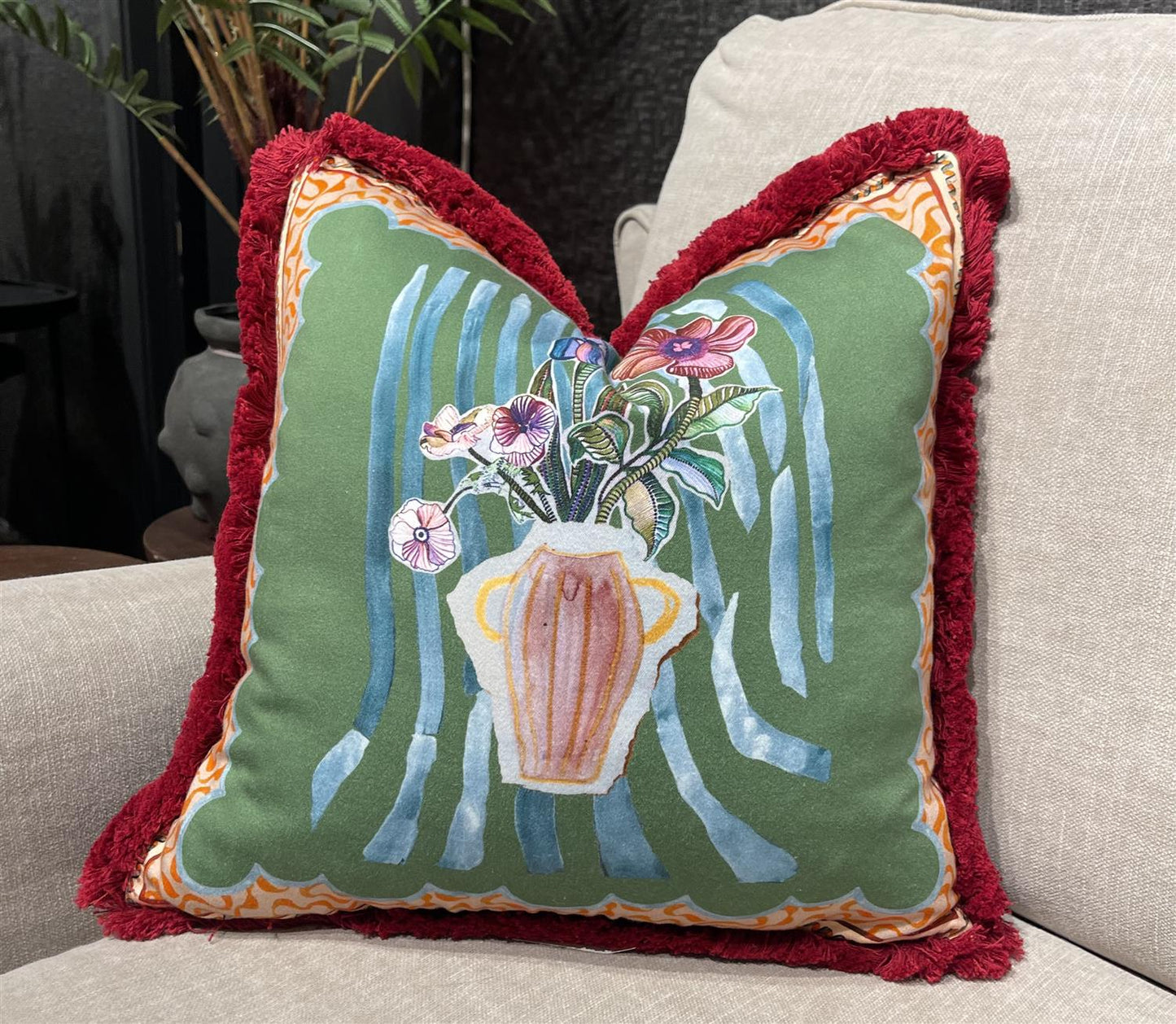 Putetrekk Anna sage 45x45 cm