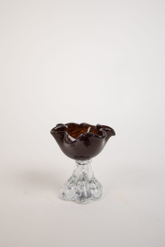 Verna tealight holder brown 13 cm