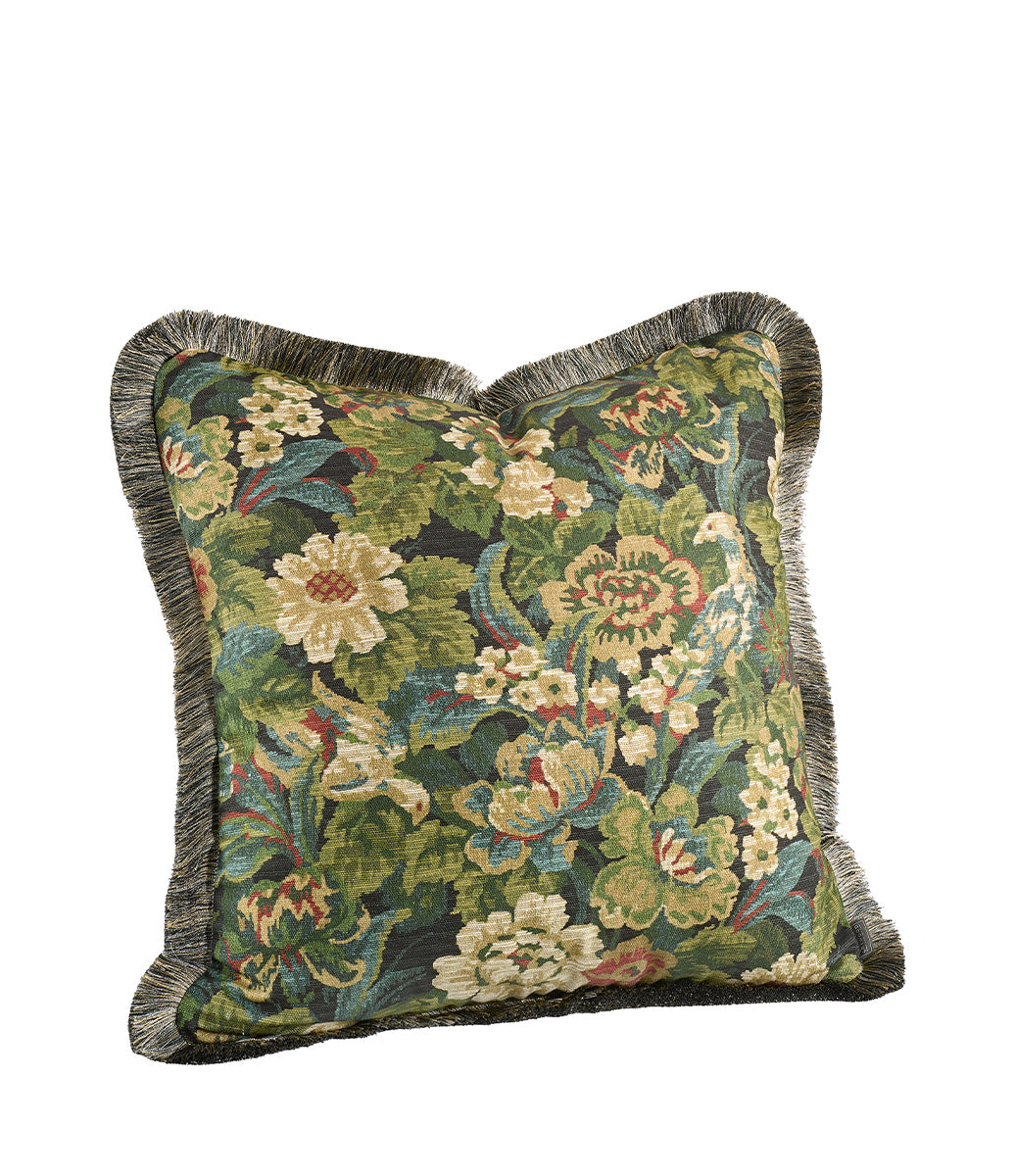 Cushion cover Ebonleaf Flower fringes 50x50 cm