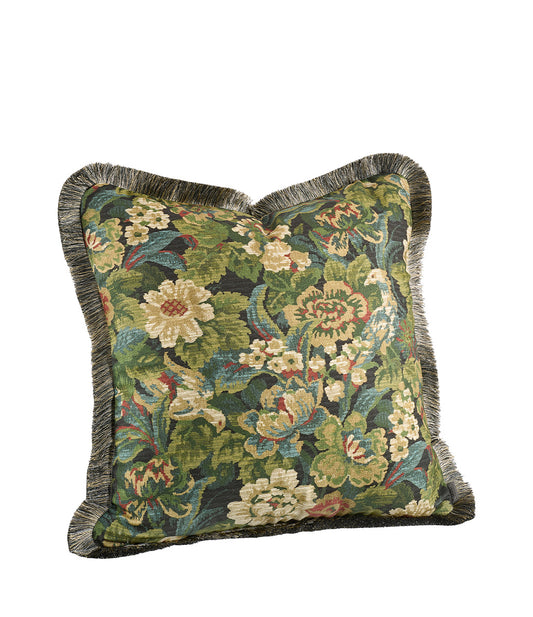 Putetrekk Ebonleaf Flower frynser 50x50 cm
