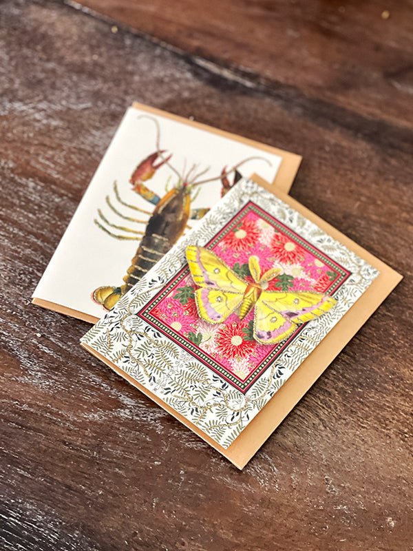 Glitterkort Indian butterfly