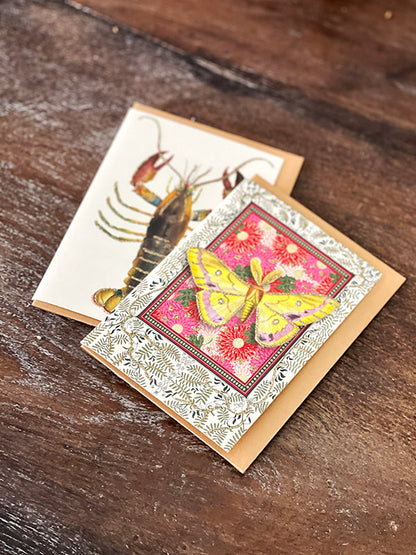 Glitterkort Indian butterfly