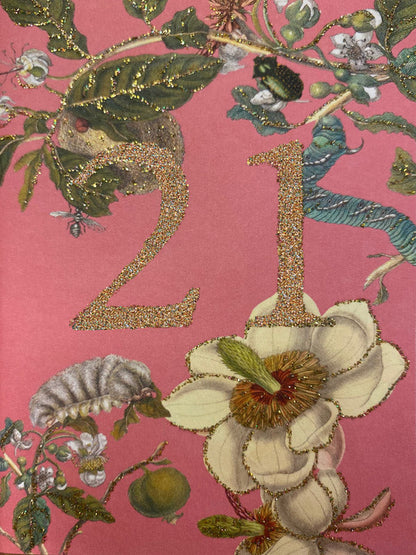Glitterkort 21 år