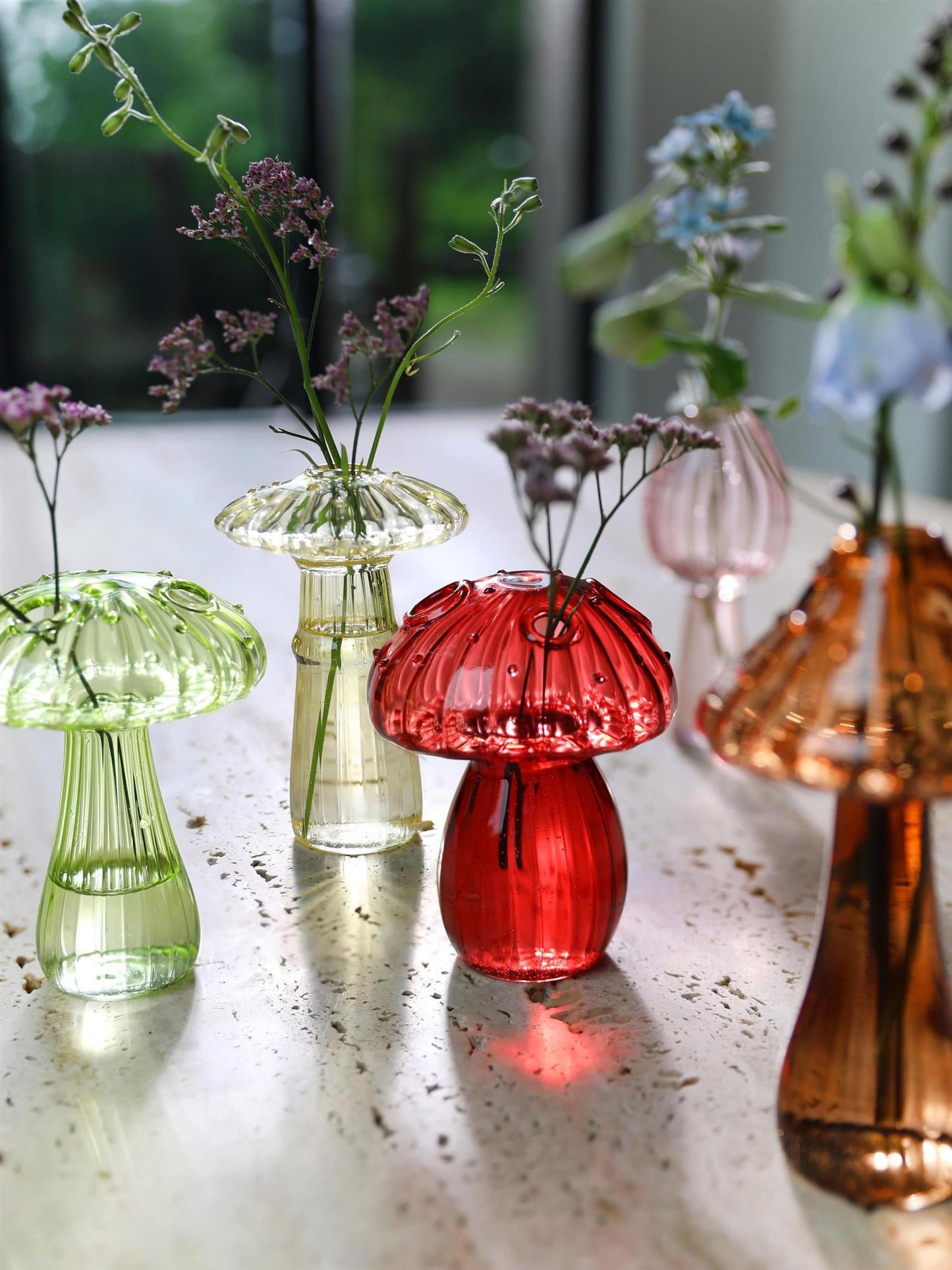 Vase mushroom gul 14 cm