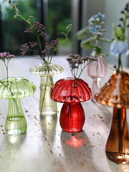 Vase mushroom gul 14 cm