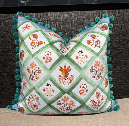 Putetrekk Lucia ciel 45x45 cm