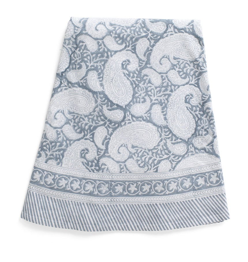 Tablecloth Big Paisley Cashmere Blue round 220 cm