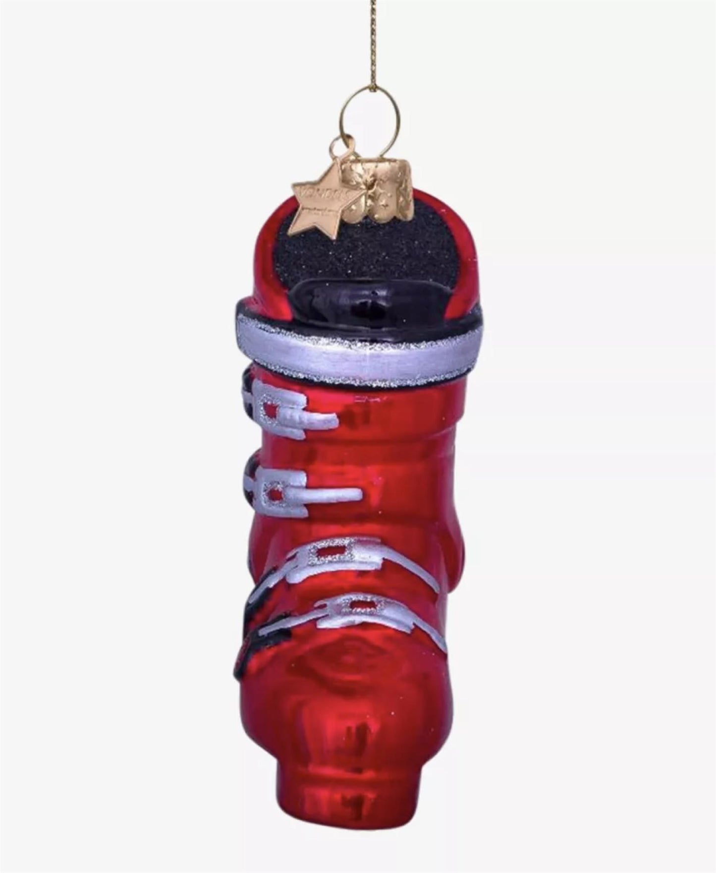 Christmas tree decoration Red ski boots 9.5 cm