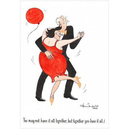 Card w/envelope Dancing couple