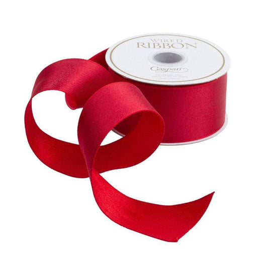 Decorative Ribbon Red/Dark Red Satin 3.8 cm x 5.5 meters