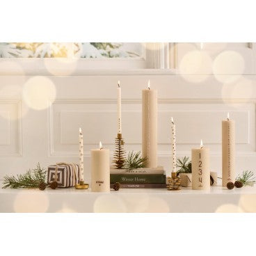 Kalenderlys 1-4 m/brune tall