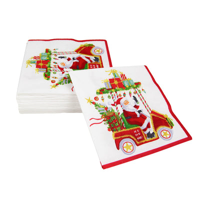 Napkin coffee Santa's Golf Cart