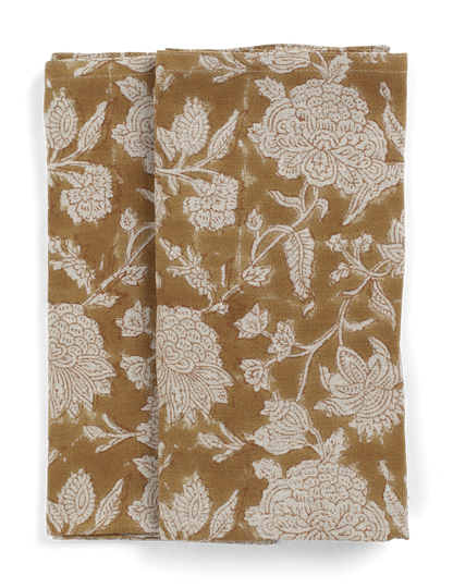 Napkin Indian Rose Ochre Set of 2
