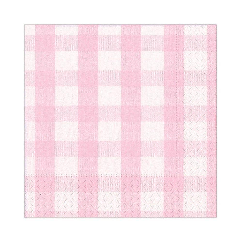 Serviett lunch gingham pink