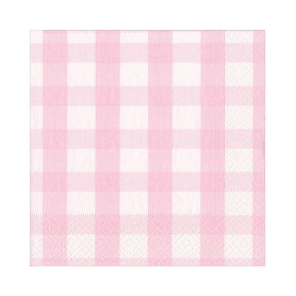 Serviett lunch gingham pink