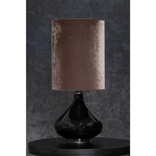 Flavia lampeskjerm Taupe velur 30x40 cm