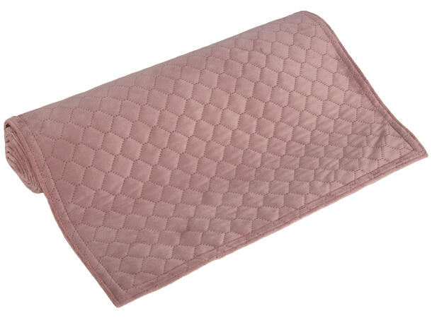 Runner honeycomb velvet pink 40x140 cm