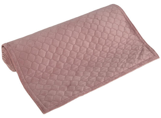 Runner honeycomb velvet pink 40x140 cm