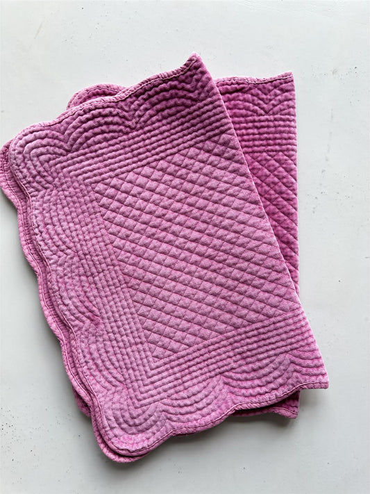 Spisebrikke velour Rosy pink