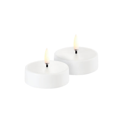 LED Tealights maxi Nordic White 6x2.3 cm P/2