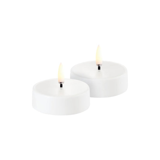 LED Tealights maxi Nordic White 6x2.3 cm P/2