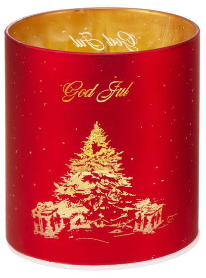 LED lantern Merry Christmas red 9x10 cm