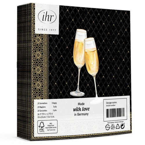 Napkin Lunch Golden Drinks black gold