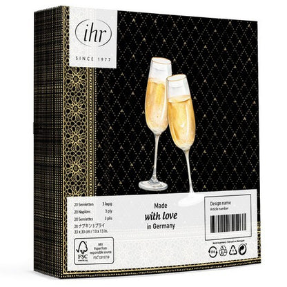 Napkin Lunch Golden Drinks black gold