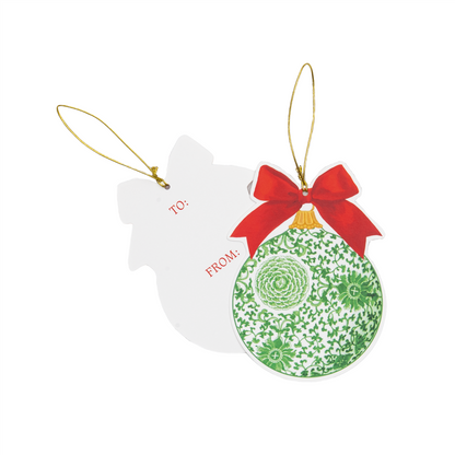 To/From tag Green Ceramic Ornament 4 pcs