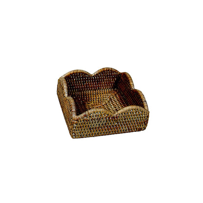 Napkin holder rattan scallop lunch