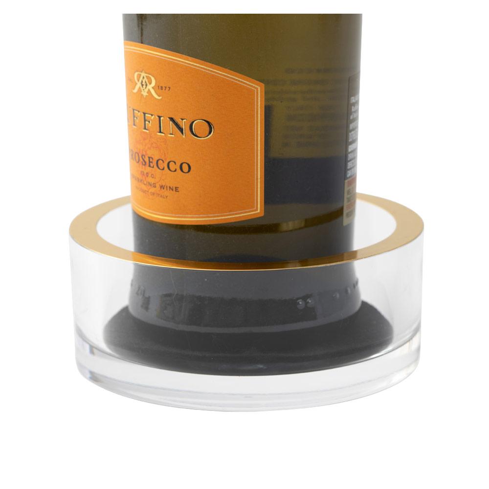 Acrylic wine coaster clear gold