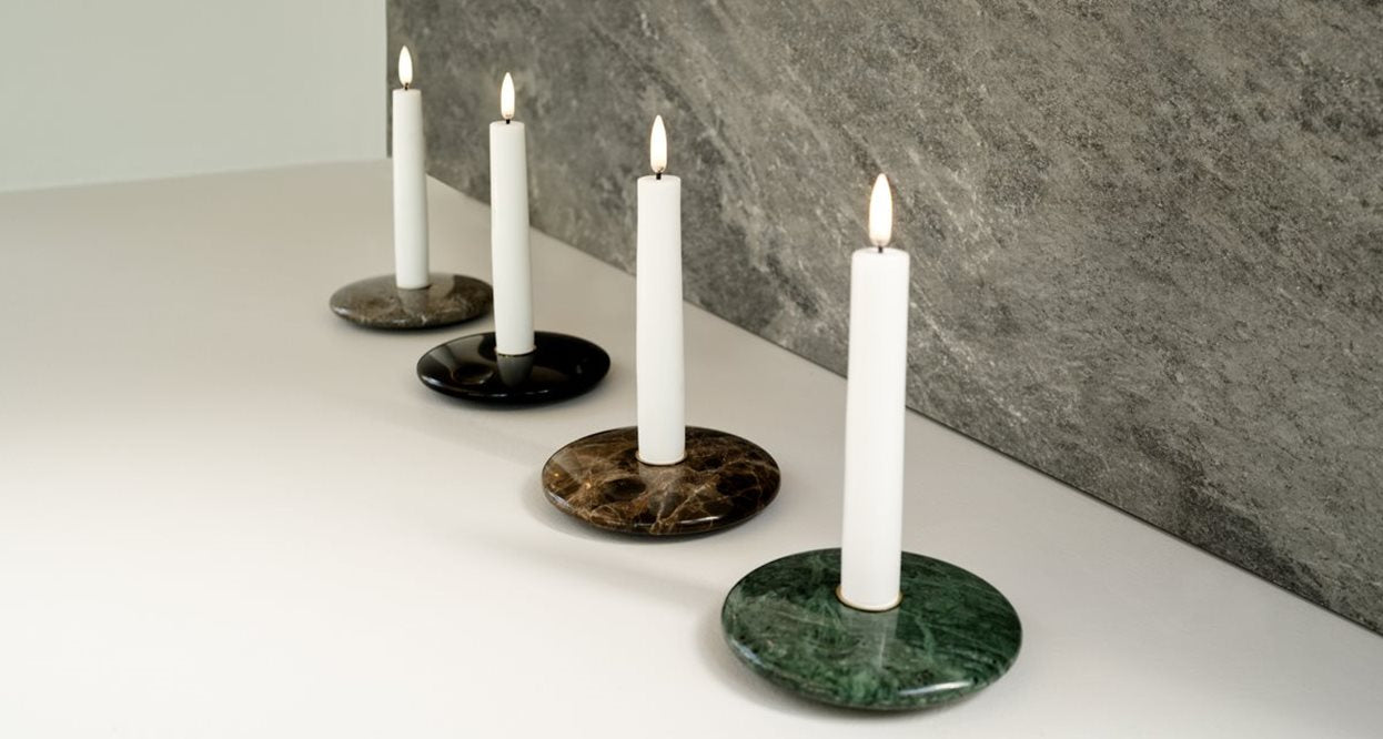 LED kronelys hvit 25 cm