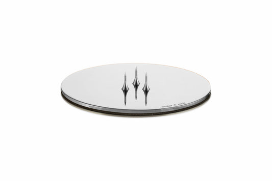 Lysfat blank sølv 9 cm