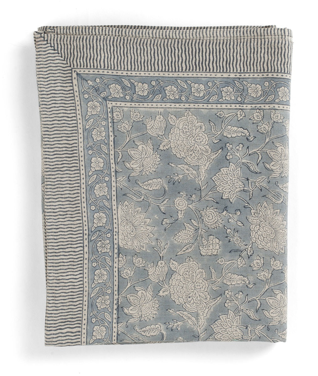 Tablecloth Indian Rose Dusty Blue 150x230 cm