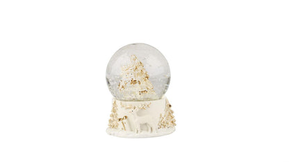 Snow globe snowman white/gold 6 cm