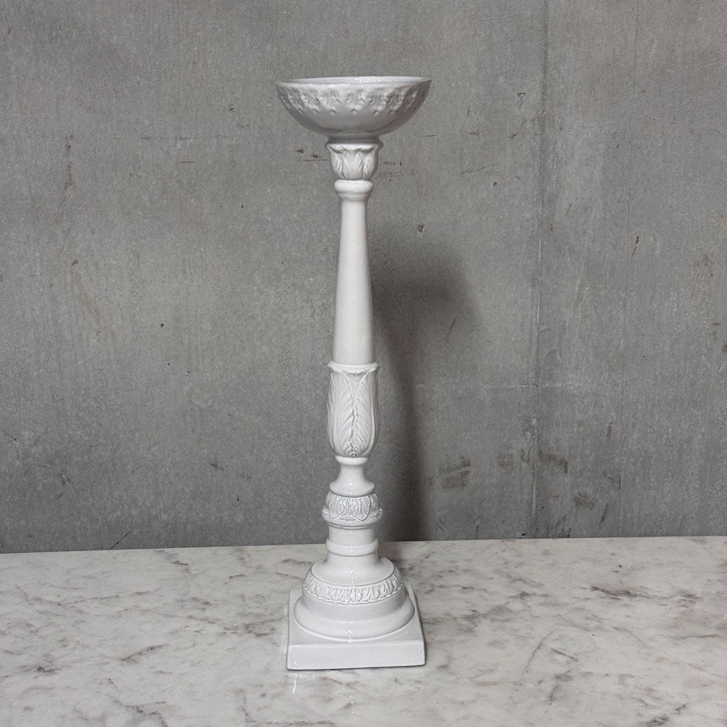 Candle holder white 58 cm
