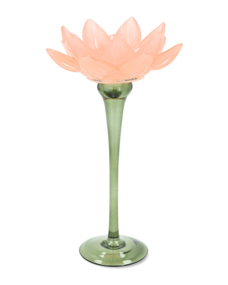 Telysholder vannlilje rosa 25 cm
