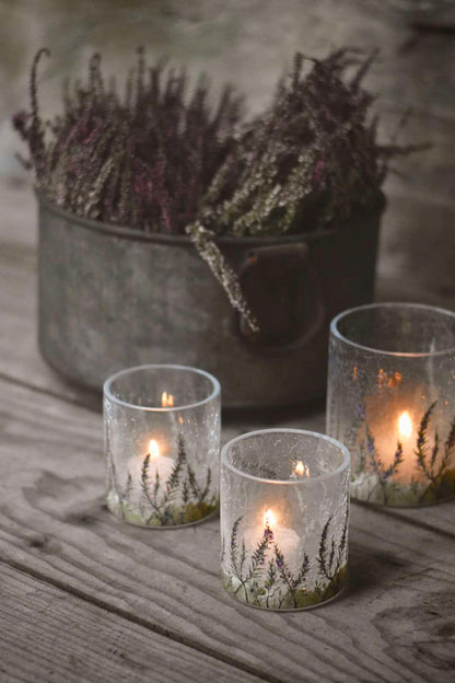 Lysglass frostet lyng 9x10 cm