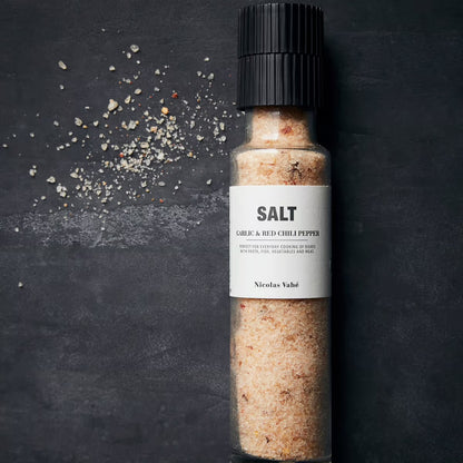 Salt hvitløk og rød chili 325 gram