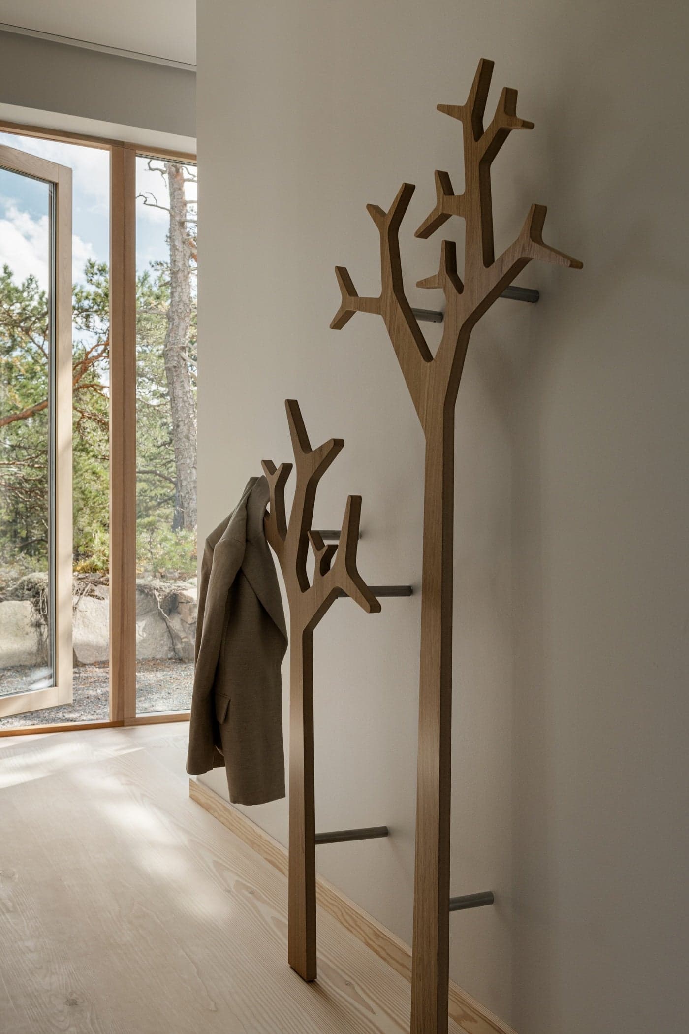 Swedese Tree Wall Coat Rack Natural Oak 134 cm